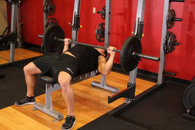 Barbell Bench Press end position