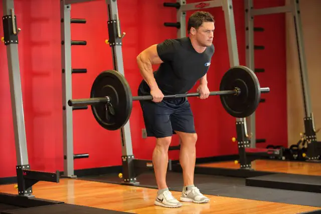 Barbell Row end position