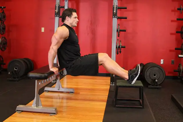 Bench Dips starting position