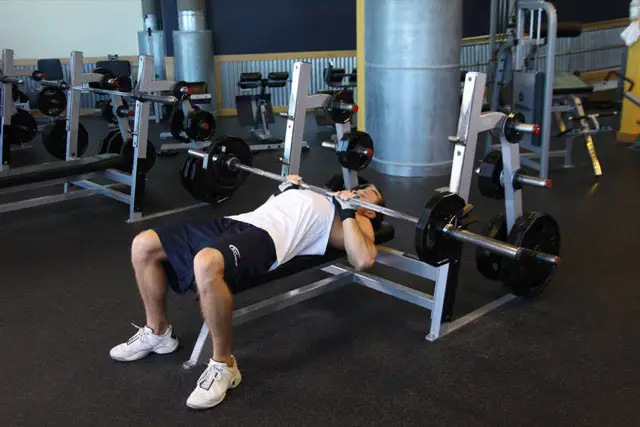 Close-Grip Bench Press starting position