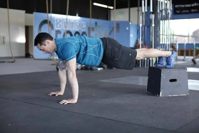 Decline Push-Ups starting position