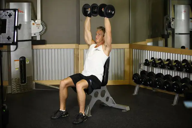 Dumbbell Shoulder Press end position