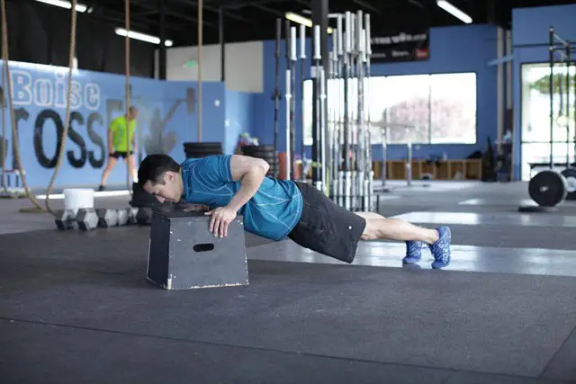 Incline Push-Ups starting position