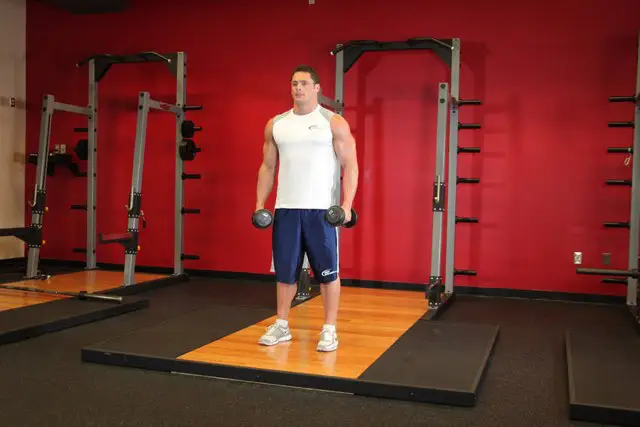 Lateral Raises starting position