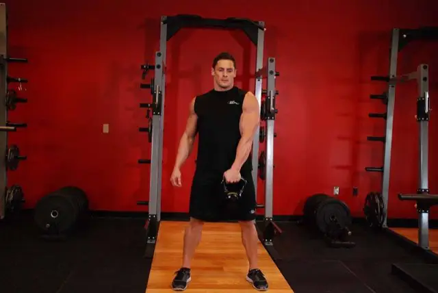 One-Arm Kettlebell Swing starting position