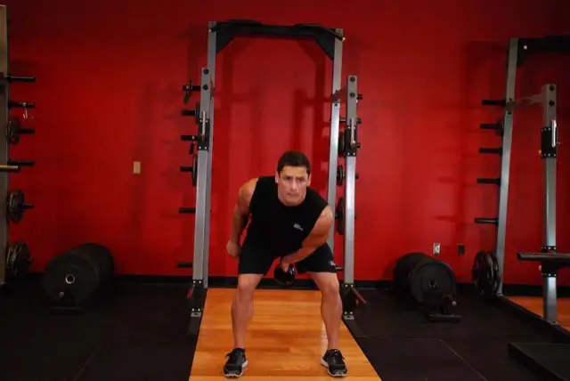 One-Arm Kettlebell Swing end position