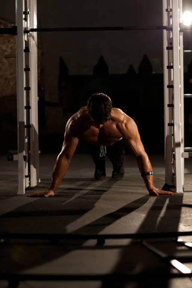 Wide Push-Ups starting position