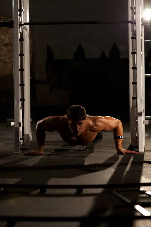 Wide Push-Ups end position